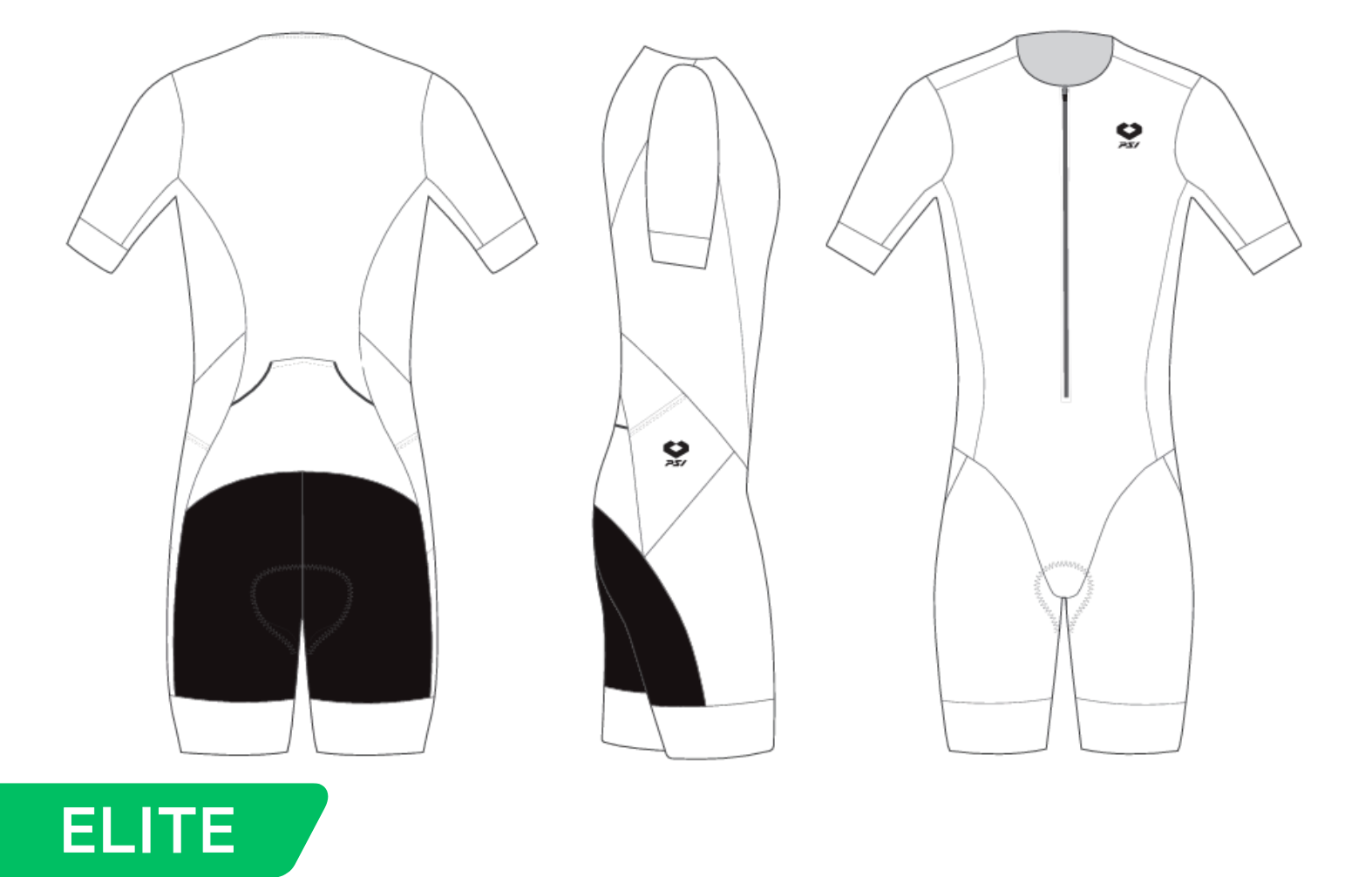 オリジナル作成　エリート 半袖トライスーツ