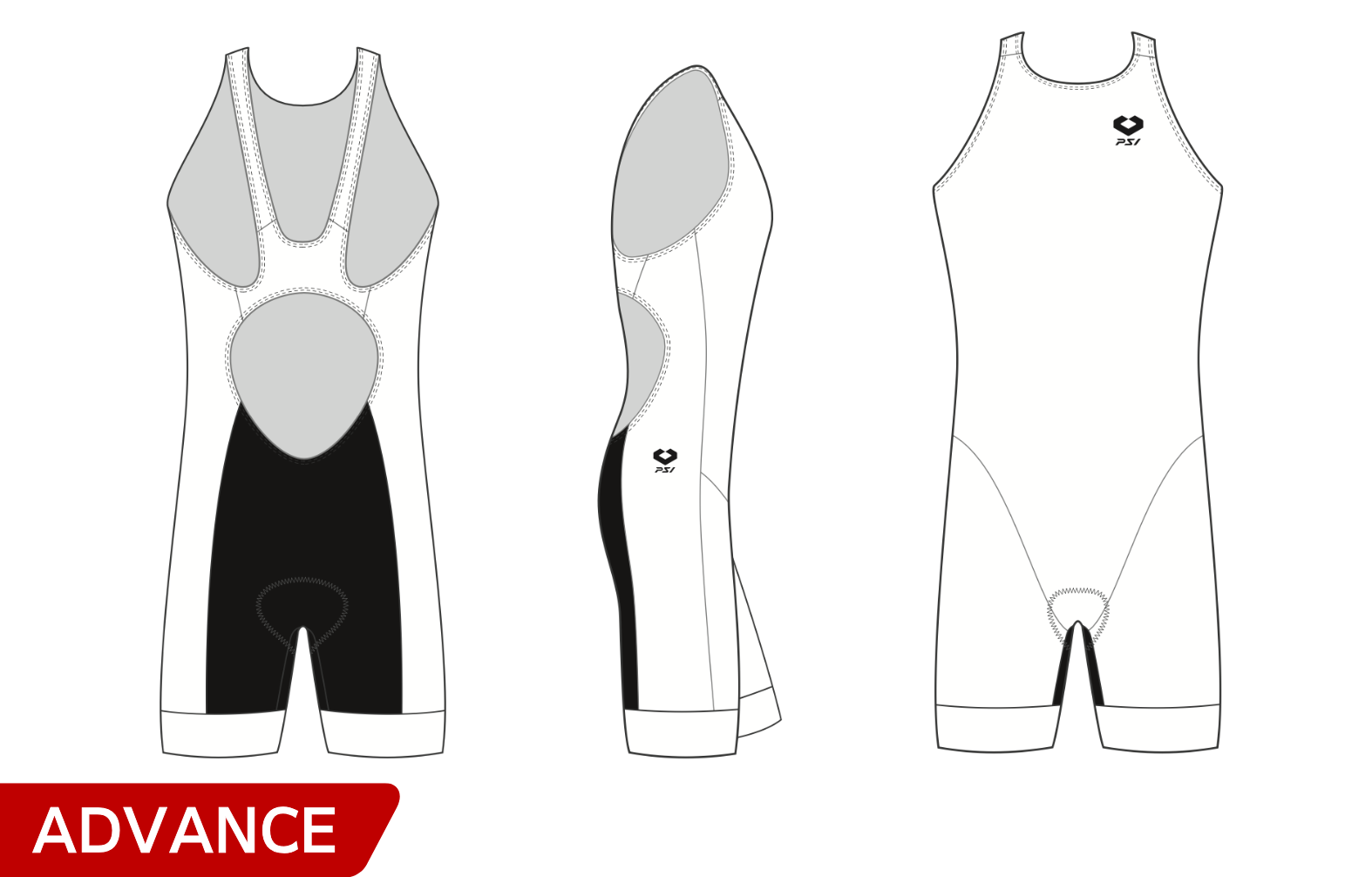 オリジナル作成　アドバンス レディース オープンバックトライスーツ